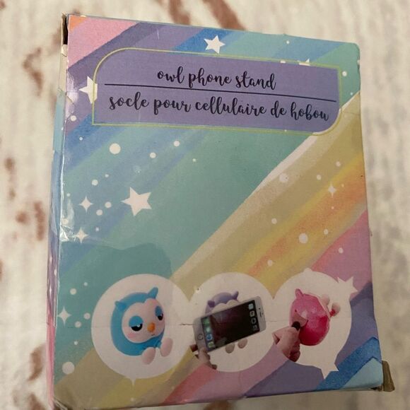 Phone Stand/ Owl Bank - Pink and White - Picture 4 of 7